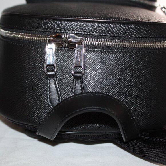 NEW Burberry Rocco Leather and Nylon Zip Around Backpack Black - Picture 8 of 12